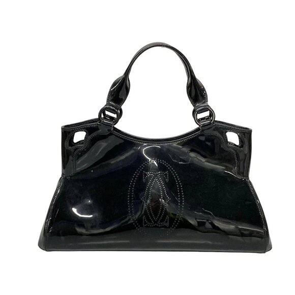 Cartier Marcello Black Patent Leather Handbag